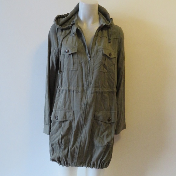 JACK BB DAKOTA OLIVE GREEN FULL LENGTH JACKET S: S - Picture 1 of 8